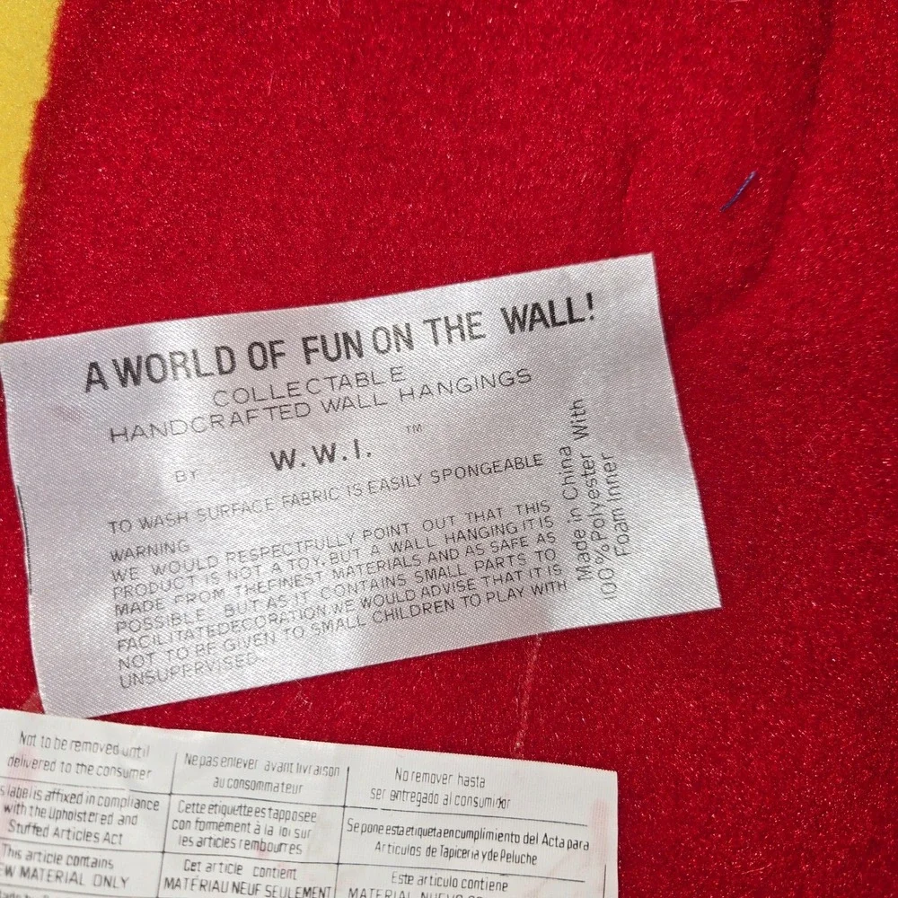 Vintage A World of‎ Fun on the Wall Nursery Wall Hanging Clown on a Train by WWI
